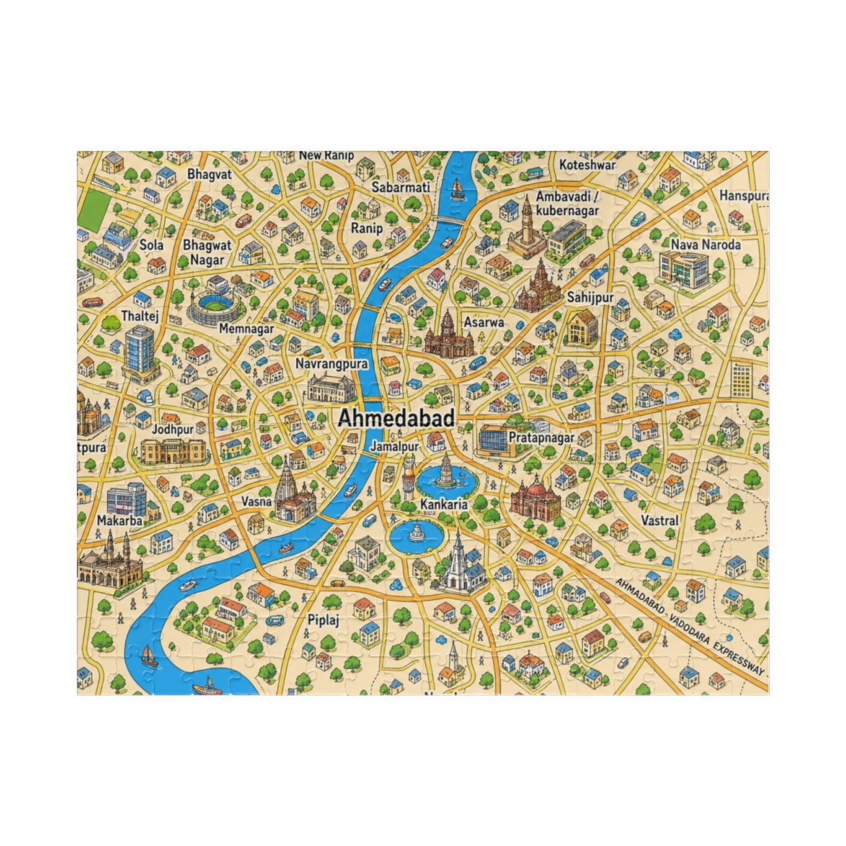 Ahmedabad map puzzle