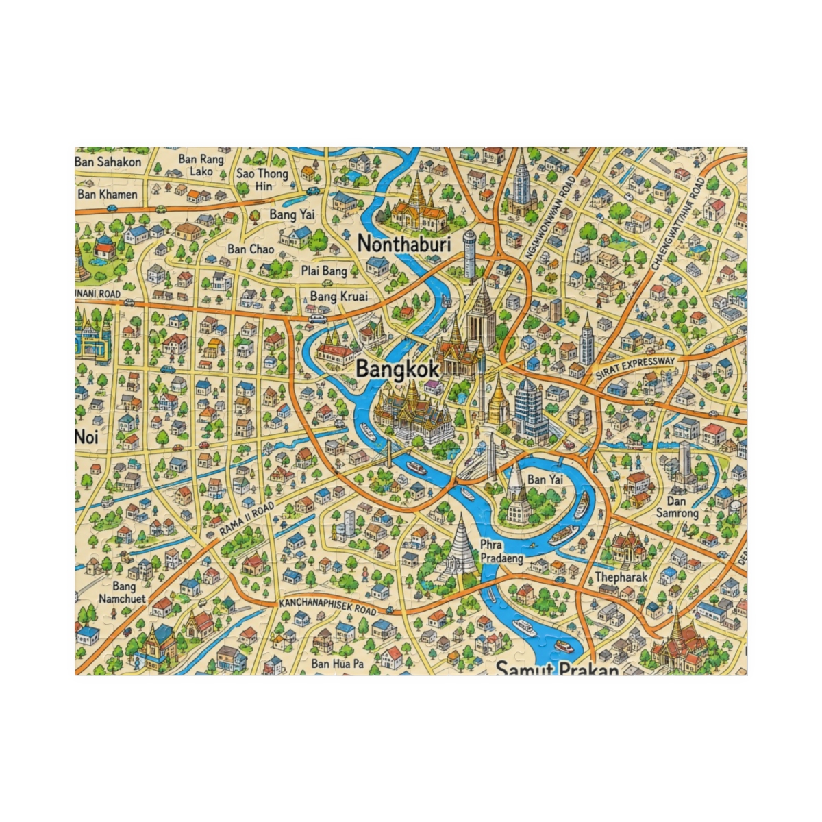 Bangkok map puzzle