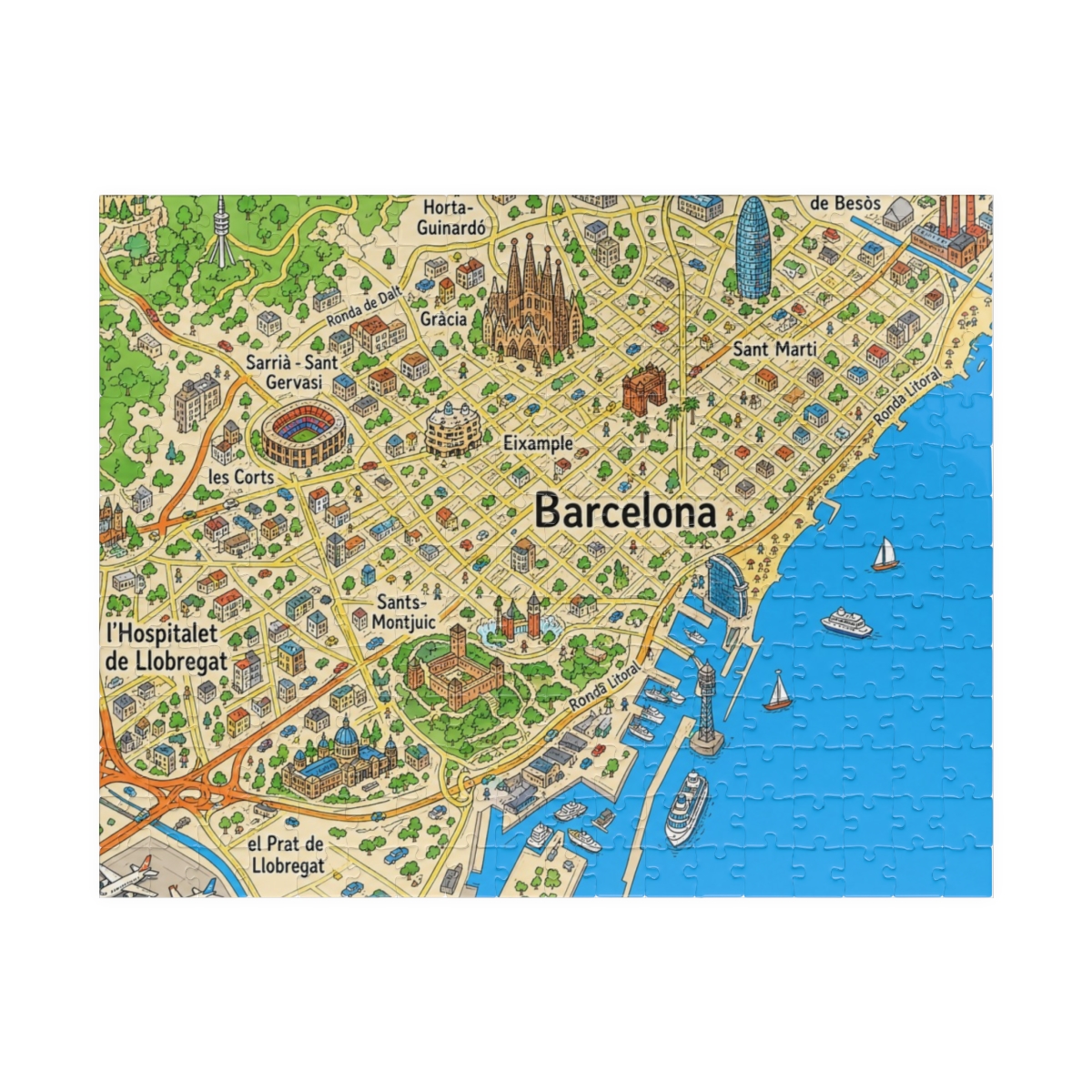 Barcelona map puzzle