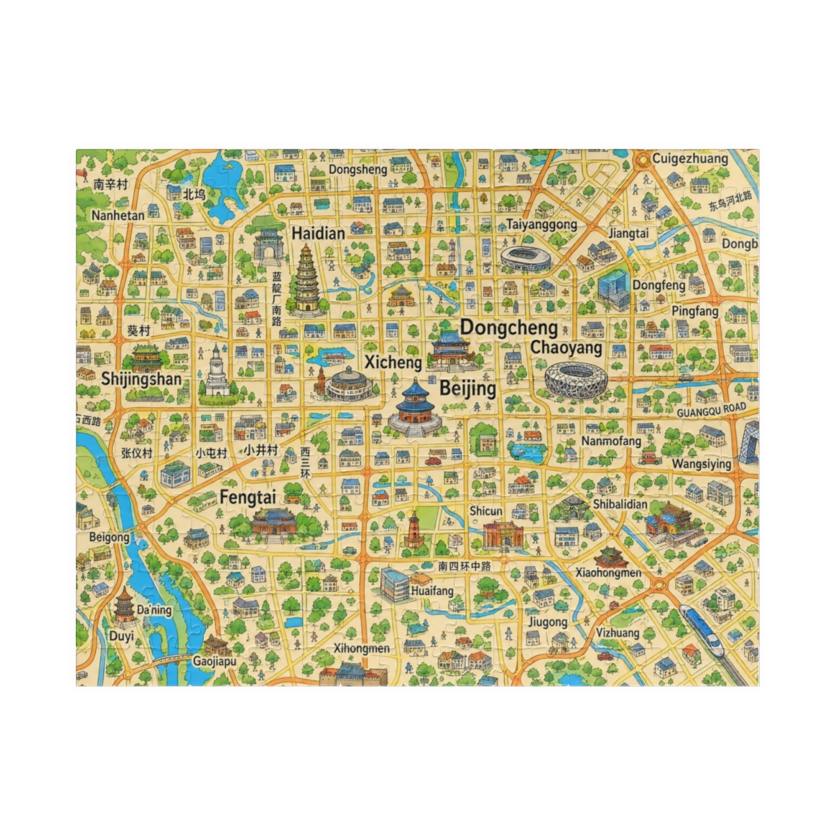 Beijing map puzzle