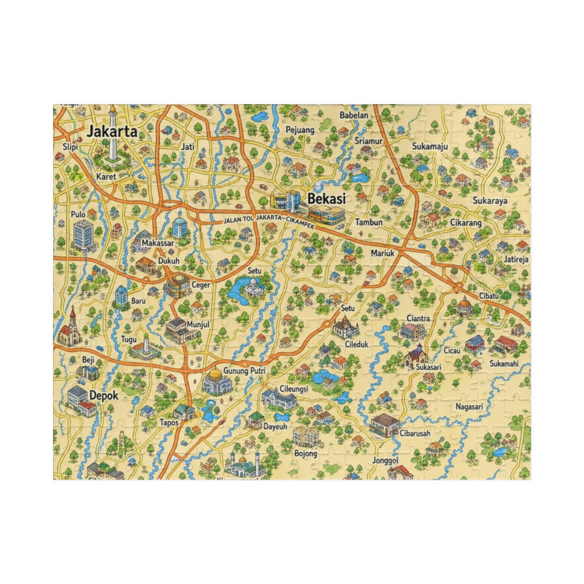 Bekasi map puzzle
