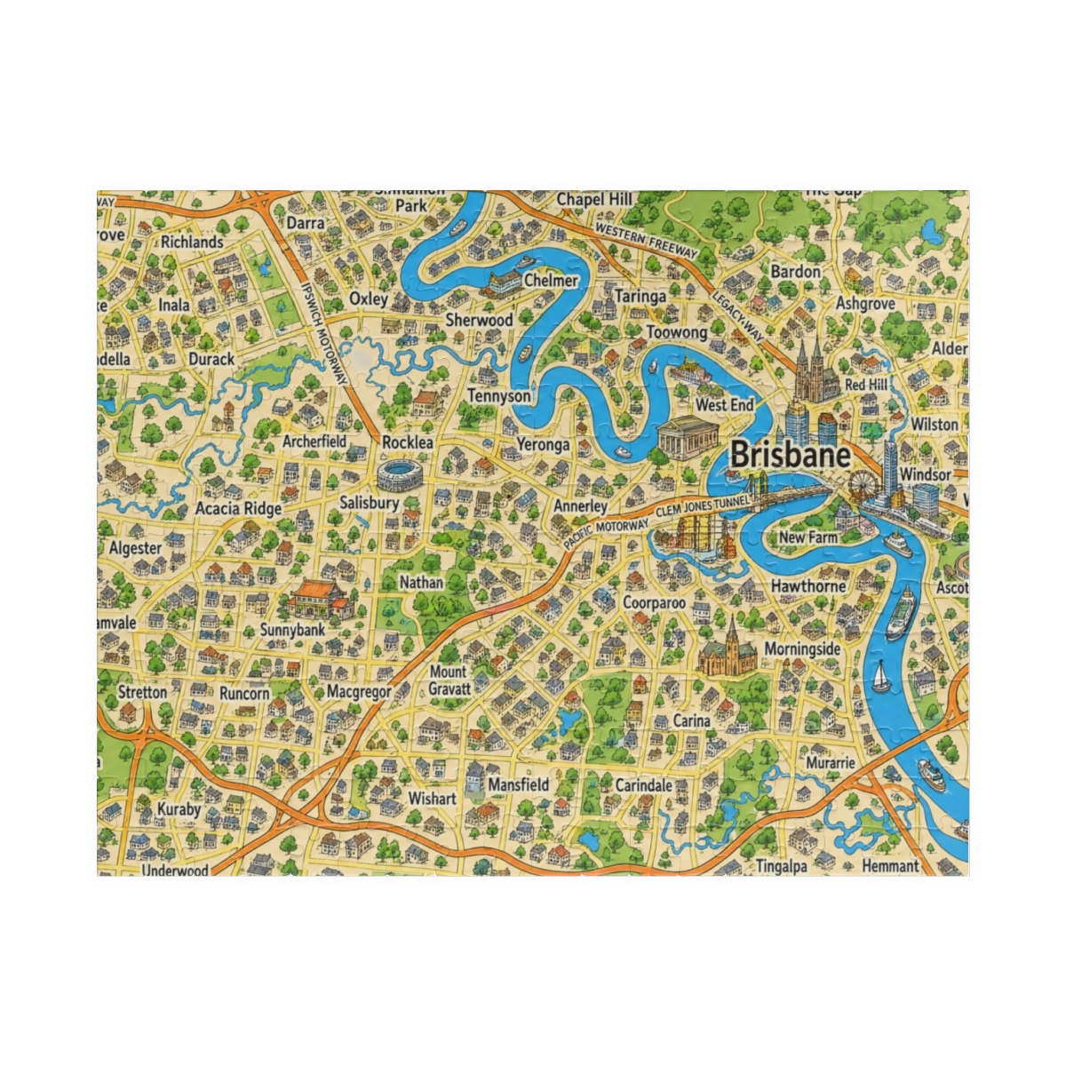 Brisbane map puzzle