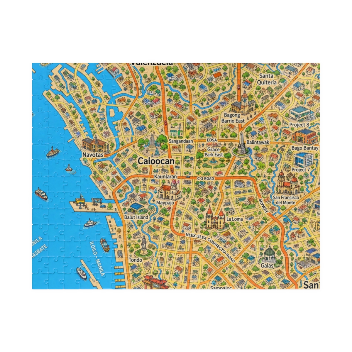 Caloocan City map puzzle