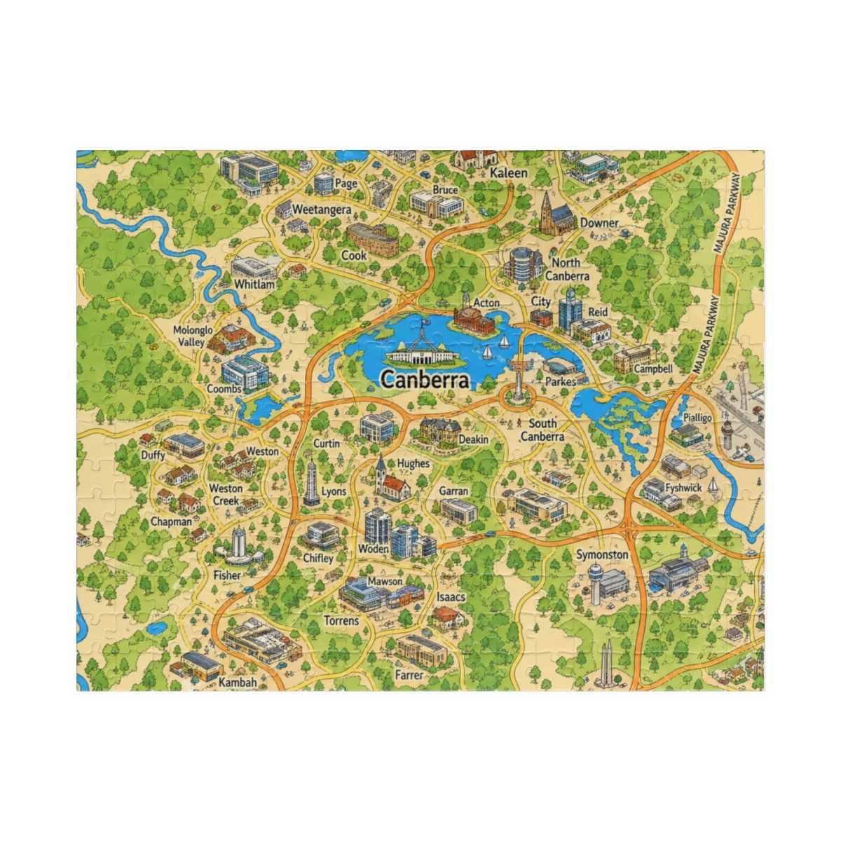 Canberra map puzzle