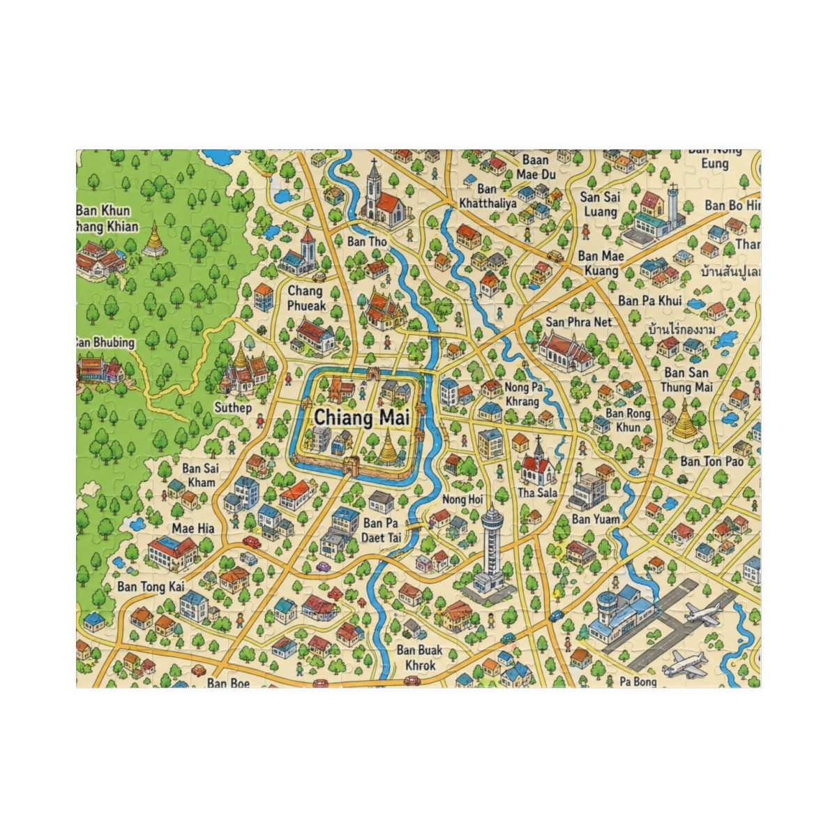 Chiang Mai map puzzle