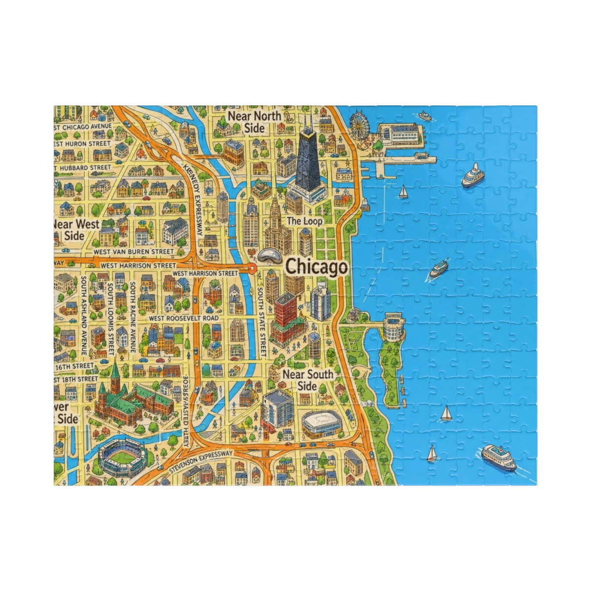 Chicago map puzzle