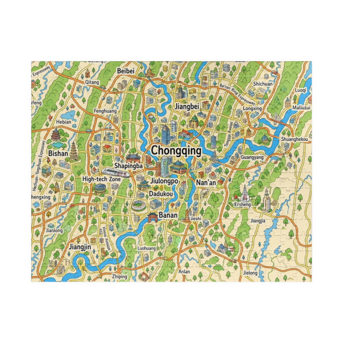 Chongqing map puzzle