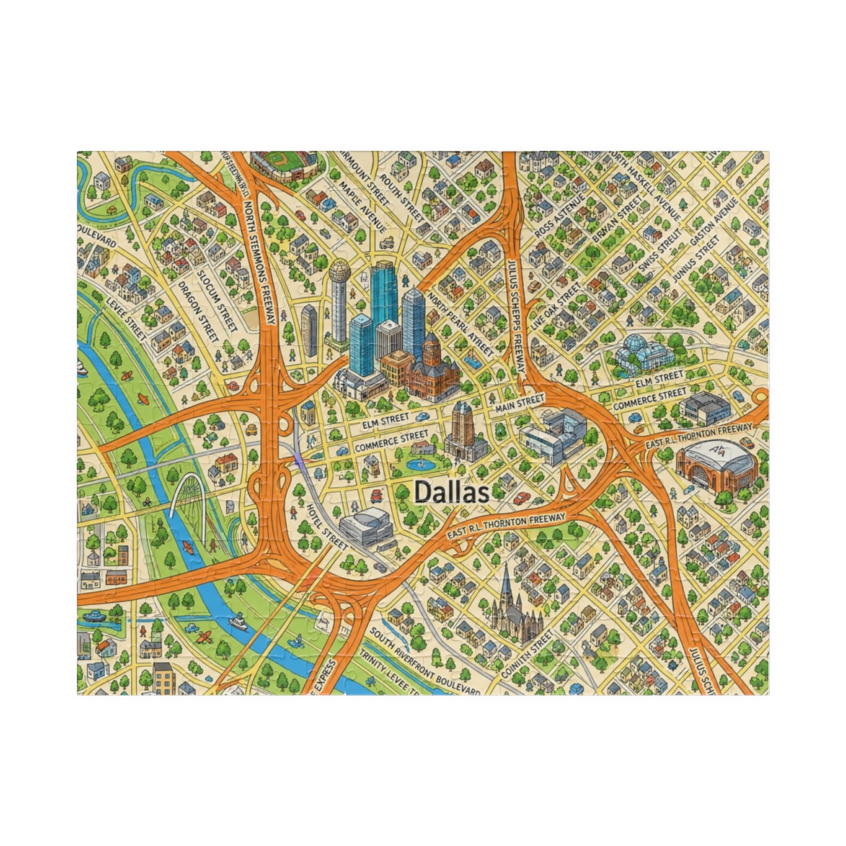 Dallas map puzzle