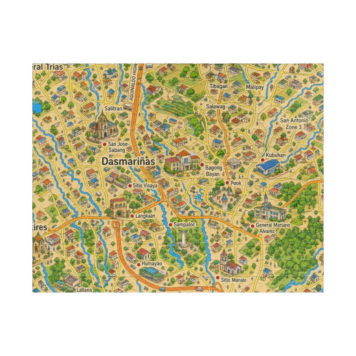 Dasmariñas map puzzle