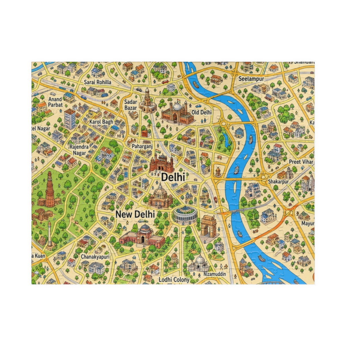 Delhi map puzzle