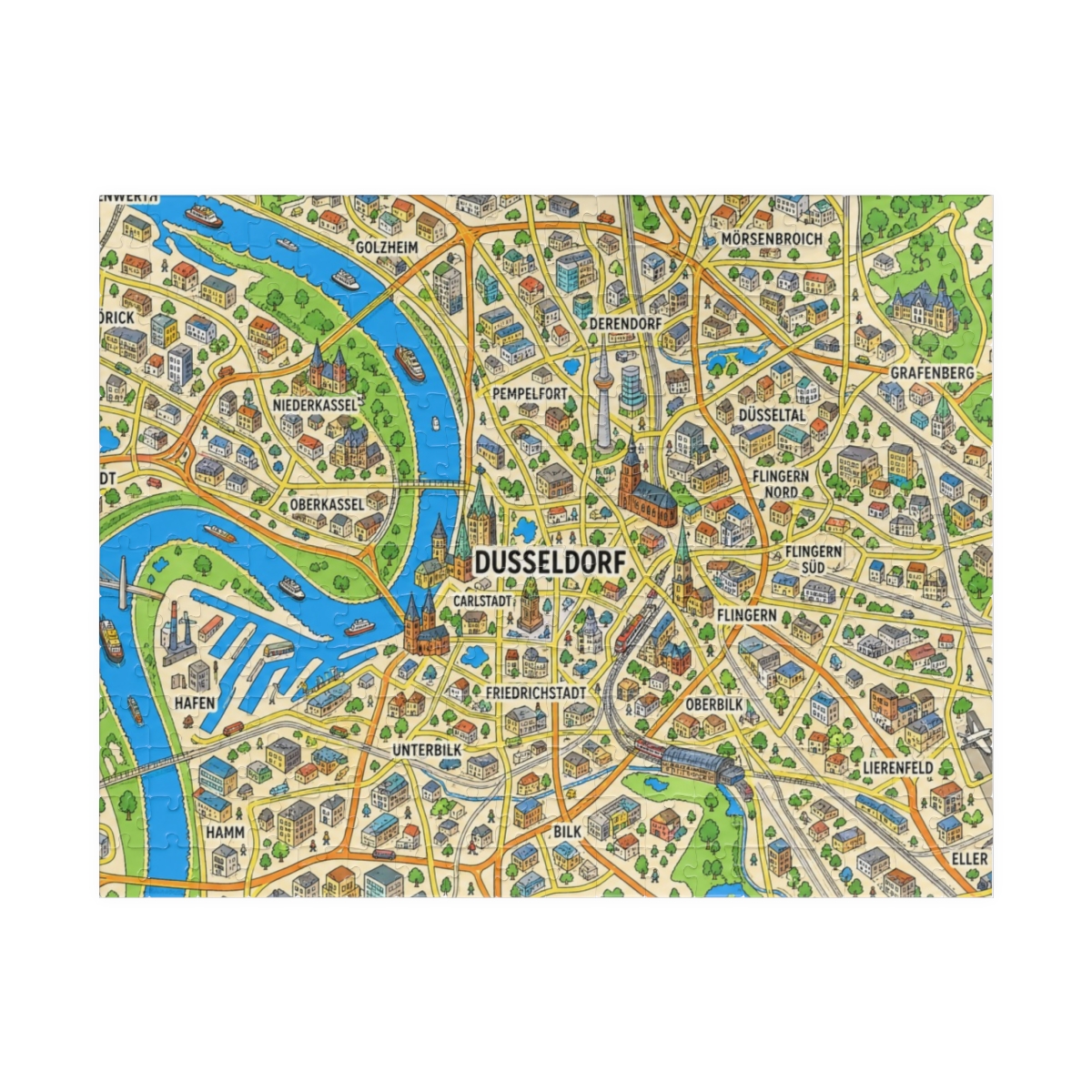 Düsseldorf map puzzle
