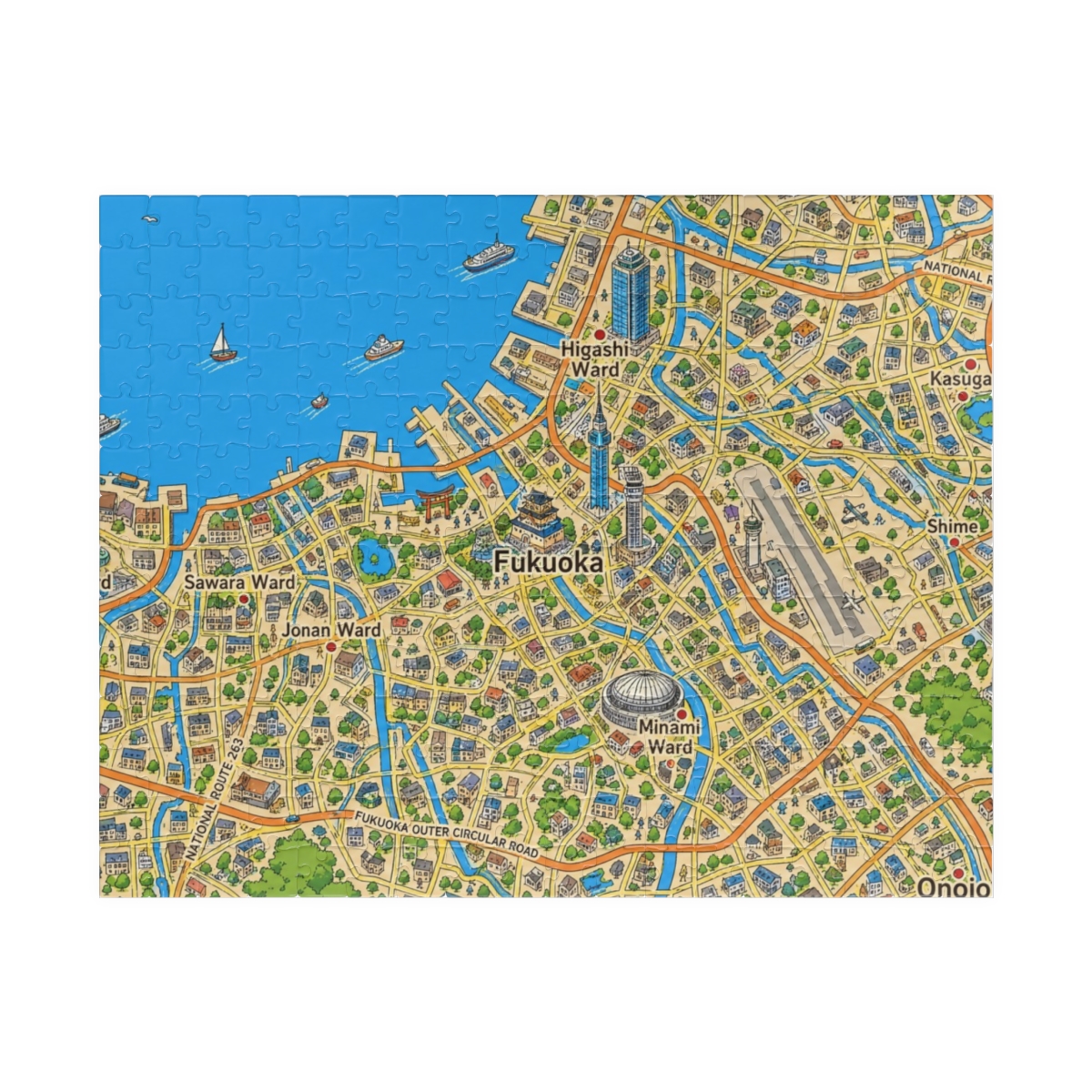Fukuoka map puzzle
