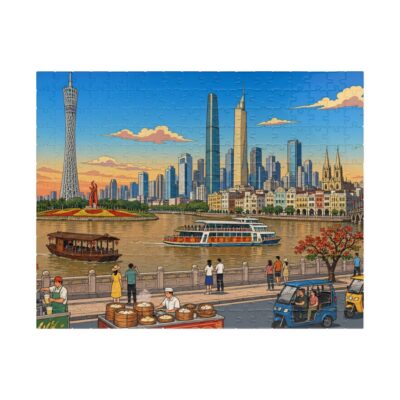 Guangzhou — City + Map Puzzle Set