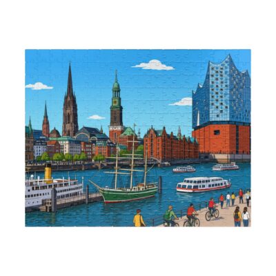 Hamburg — City + Map Puzzle Set