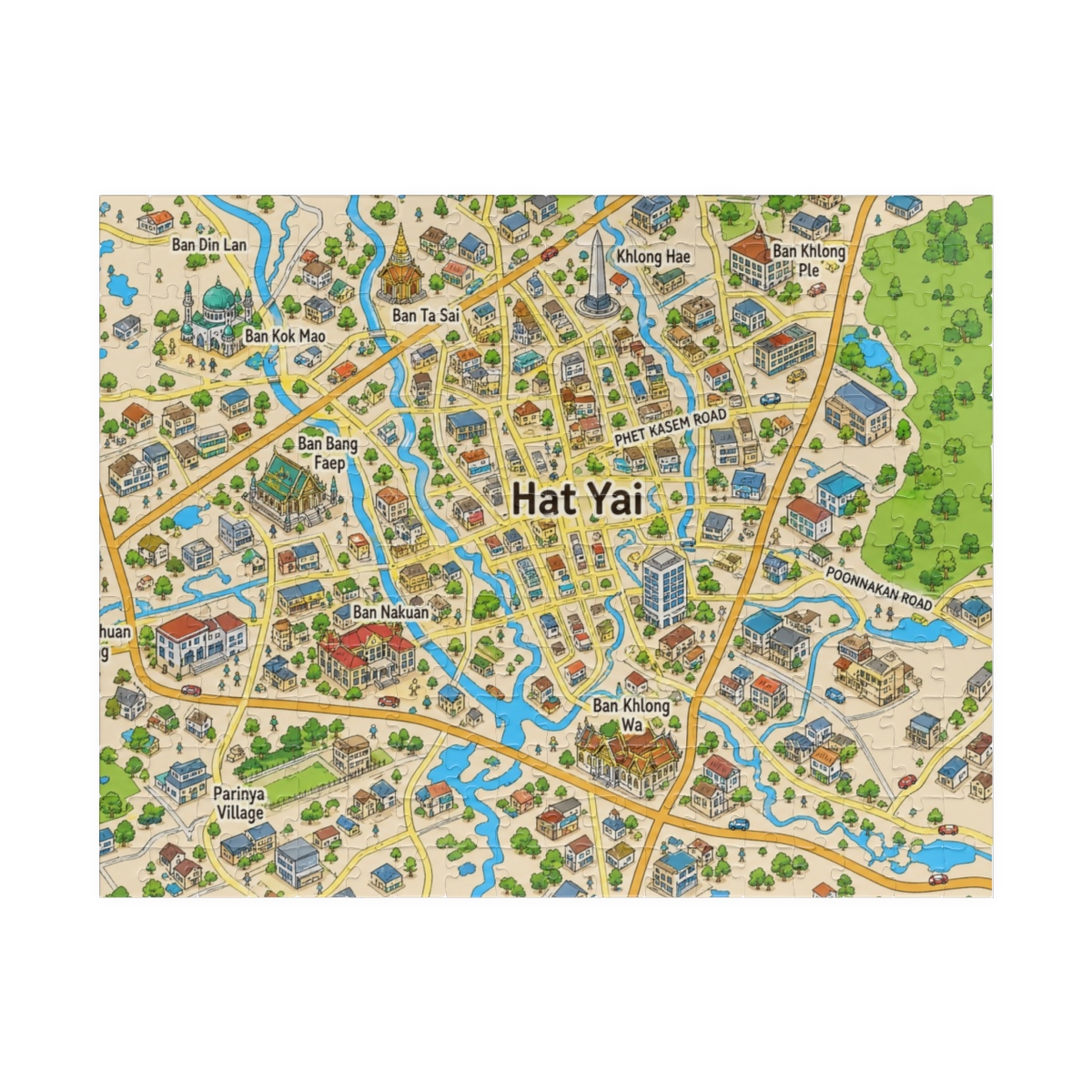 Hat Yai map puzzle