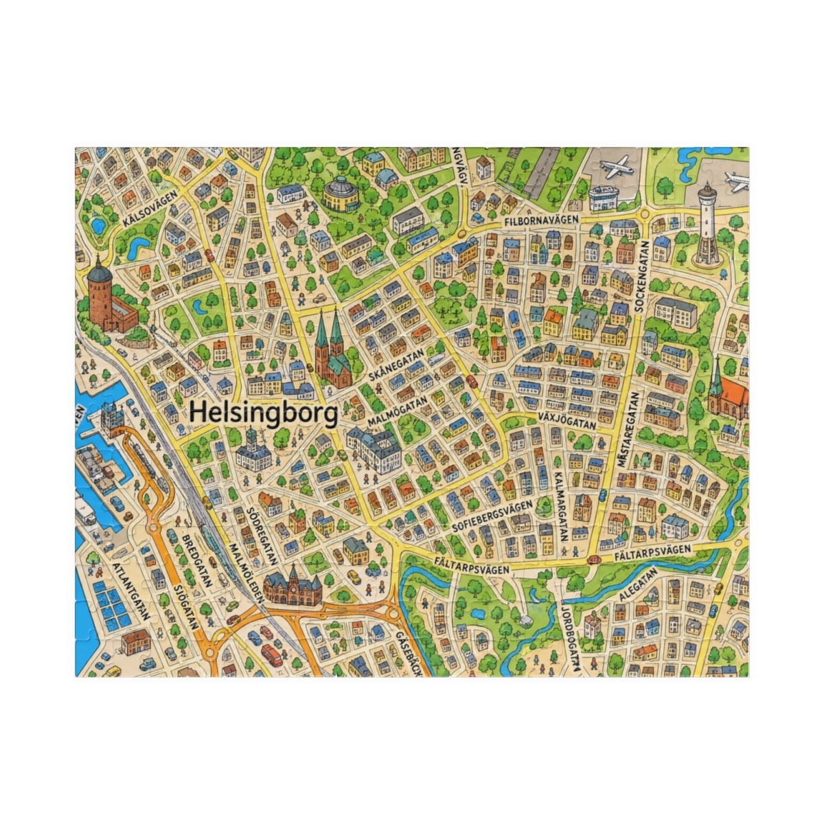Helsingborg map puzzle