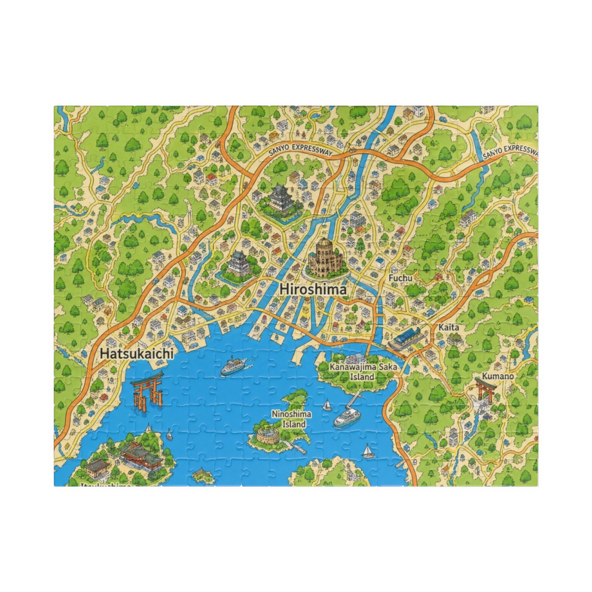 Hiroshima map puzzle