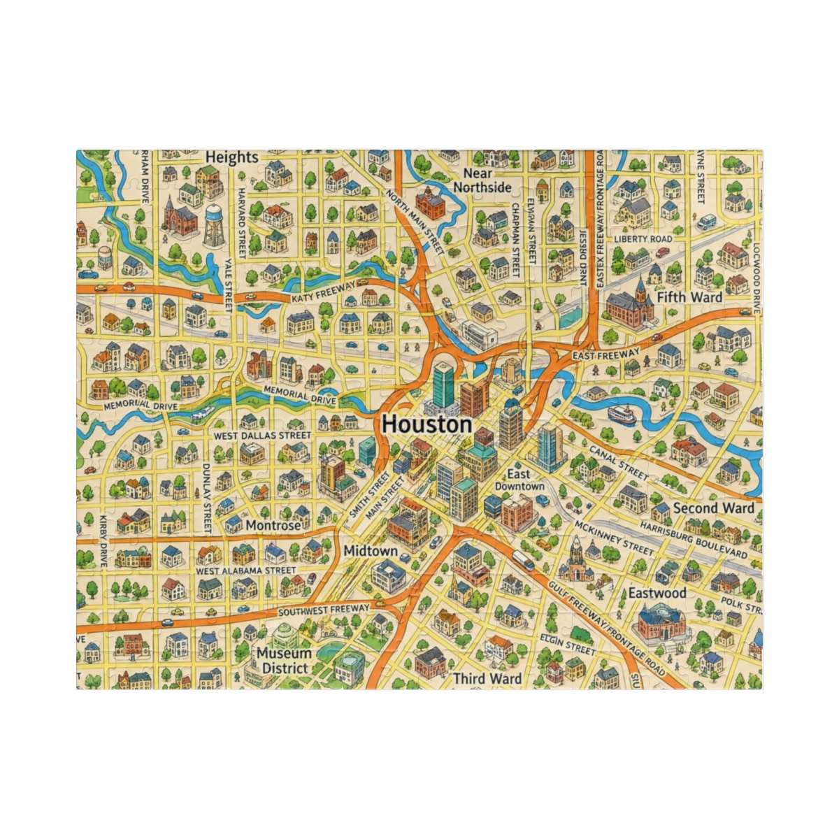 Houston map puzzle
