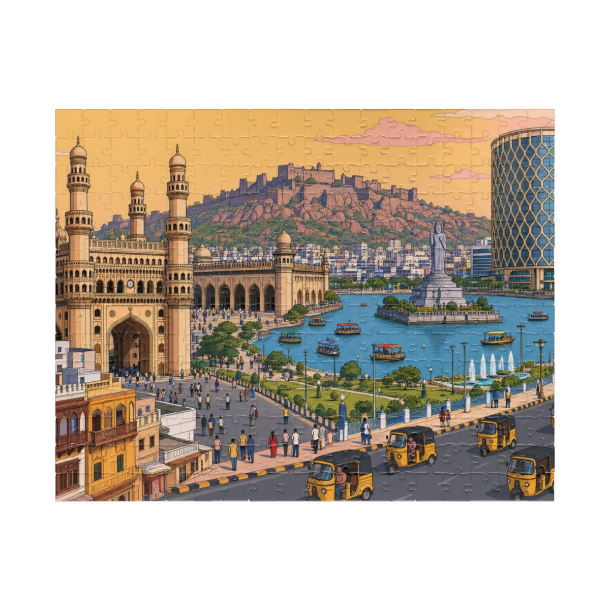 Hyderābād city puzzle