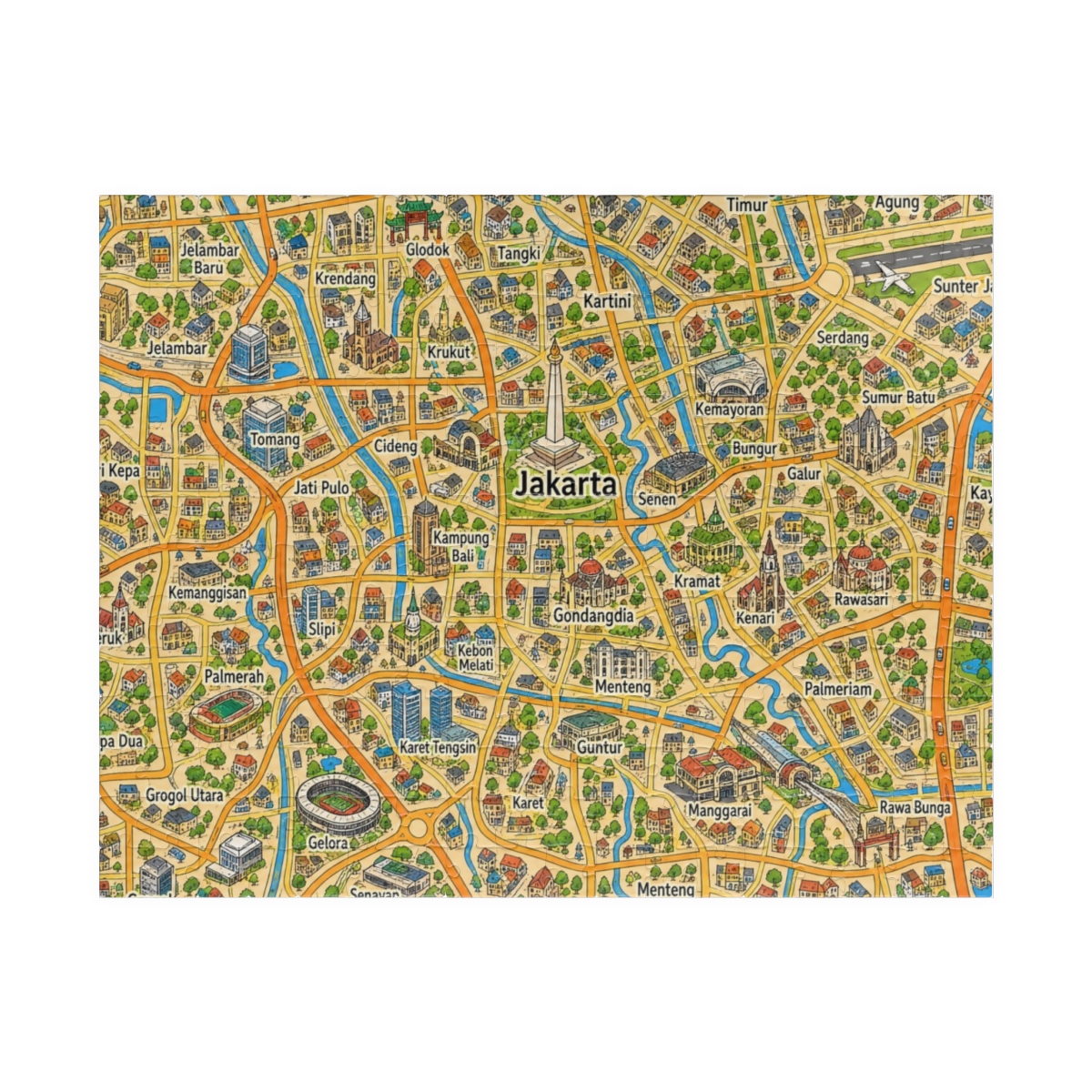Jakarta map puzzle