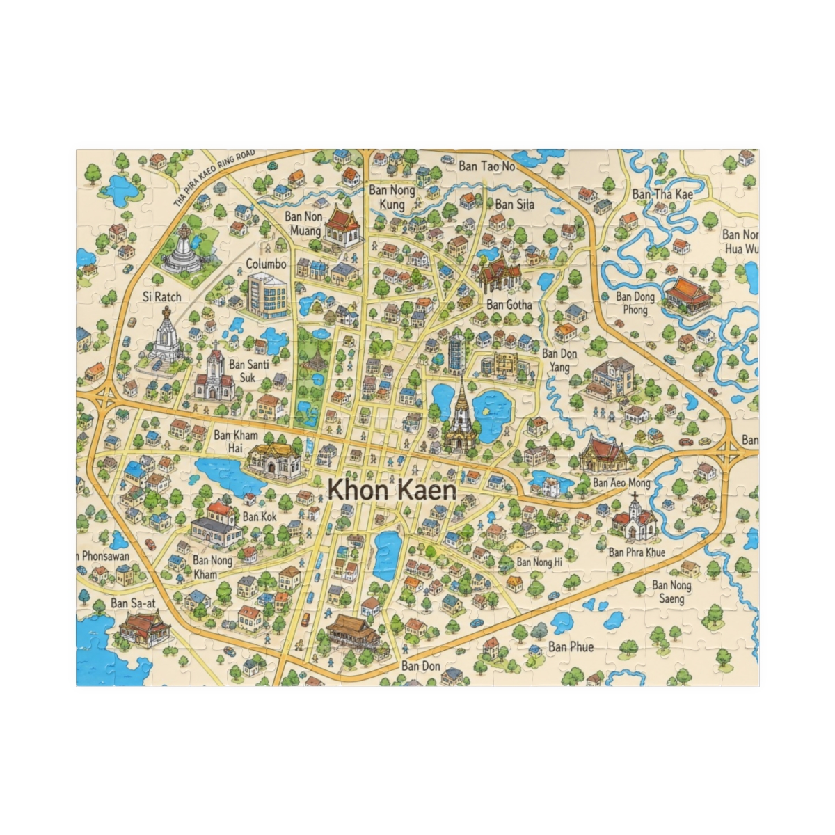 Khon Kaen map puzzle
