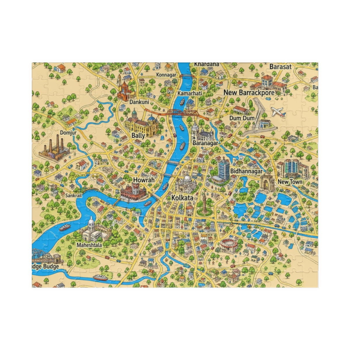 Kolkāta map puzzle