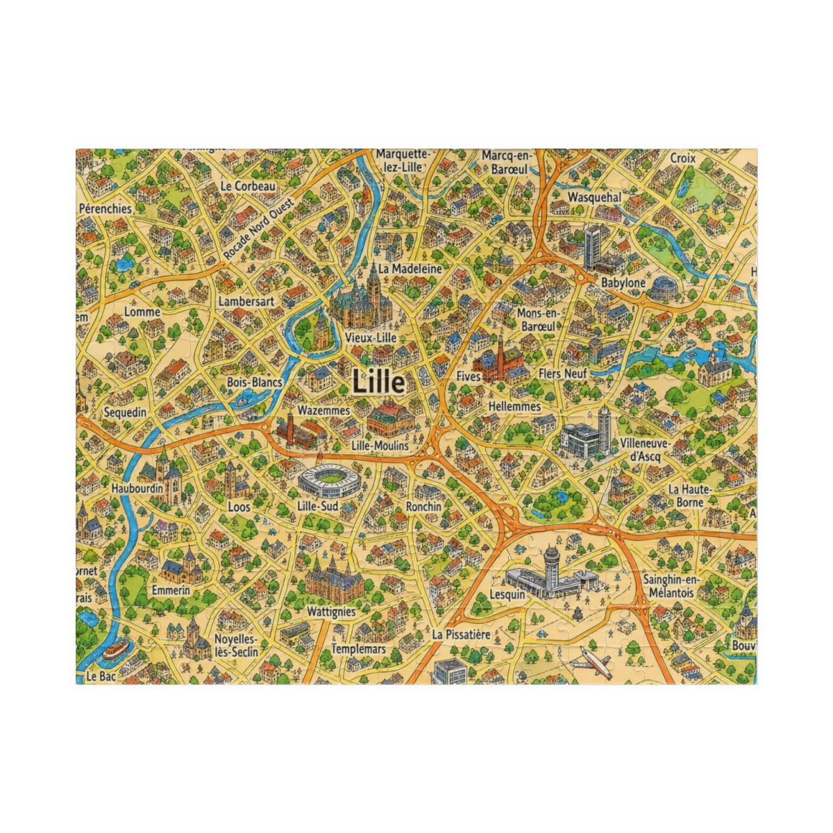 Lille map puzzle