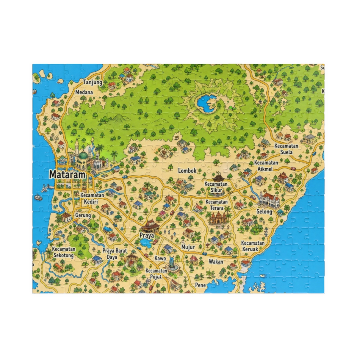 Lombok map puzzle