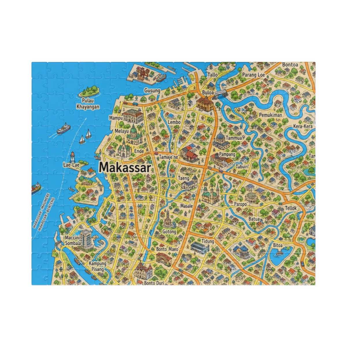 Makassar map puzzle