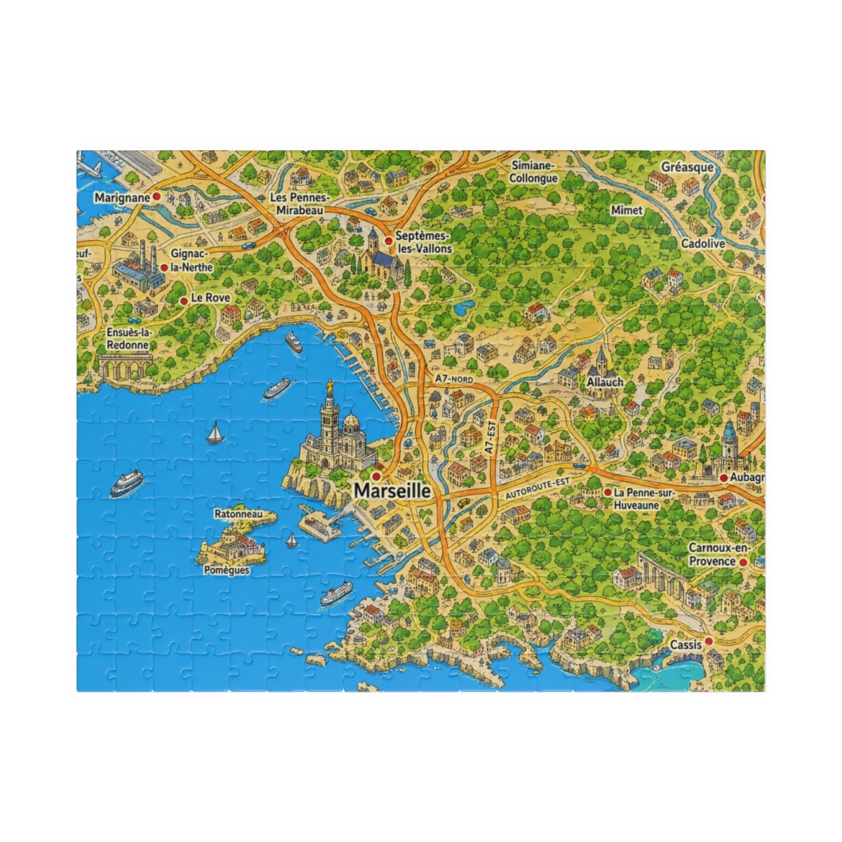 Marseille map puzzle