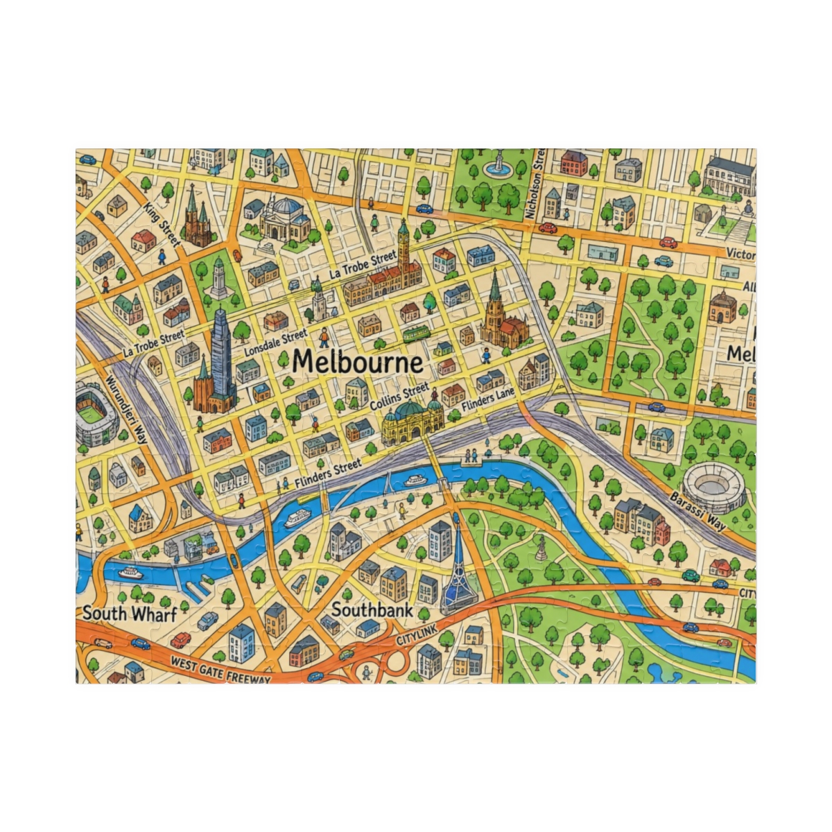 Melbourne map puzzle