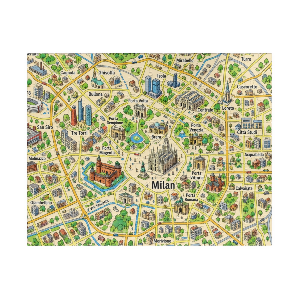 Milan map puzzle