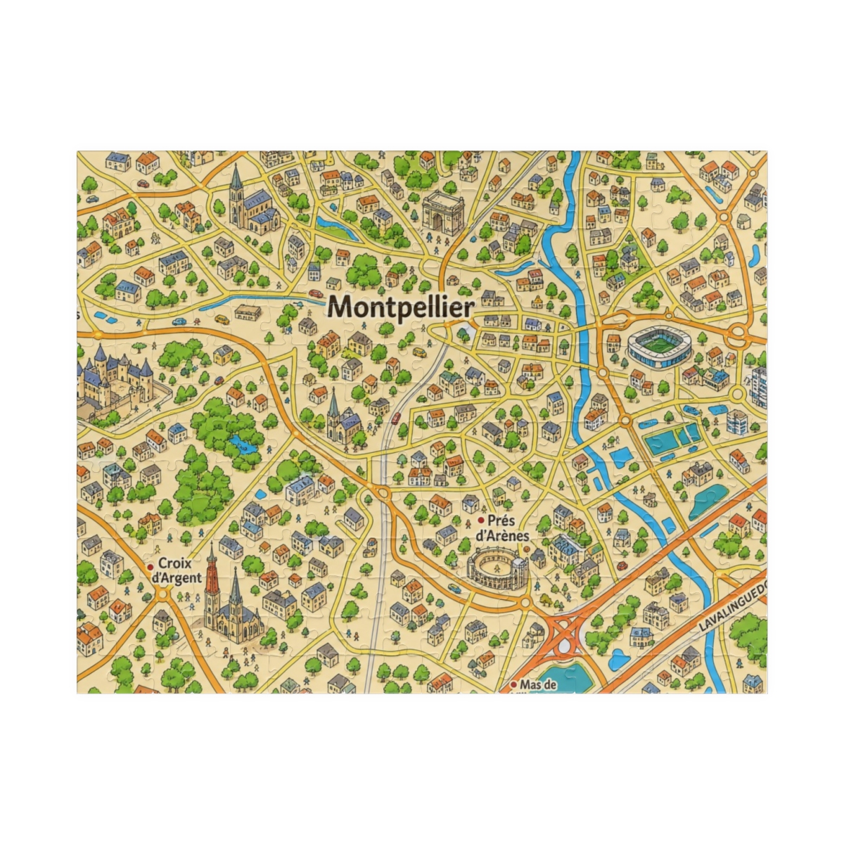 Montpellier map puzzle