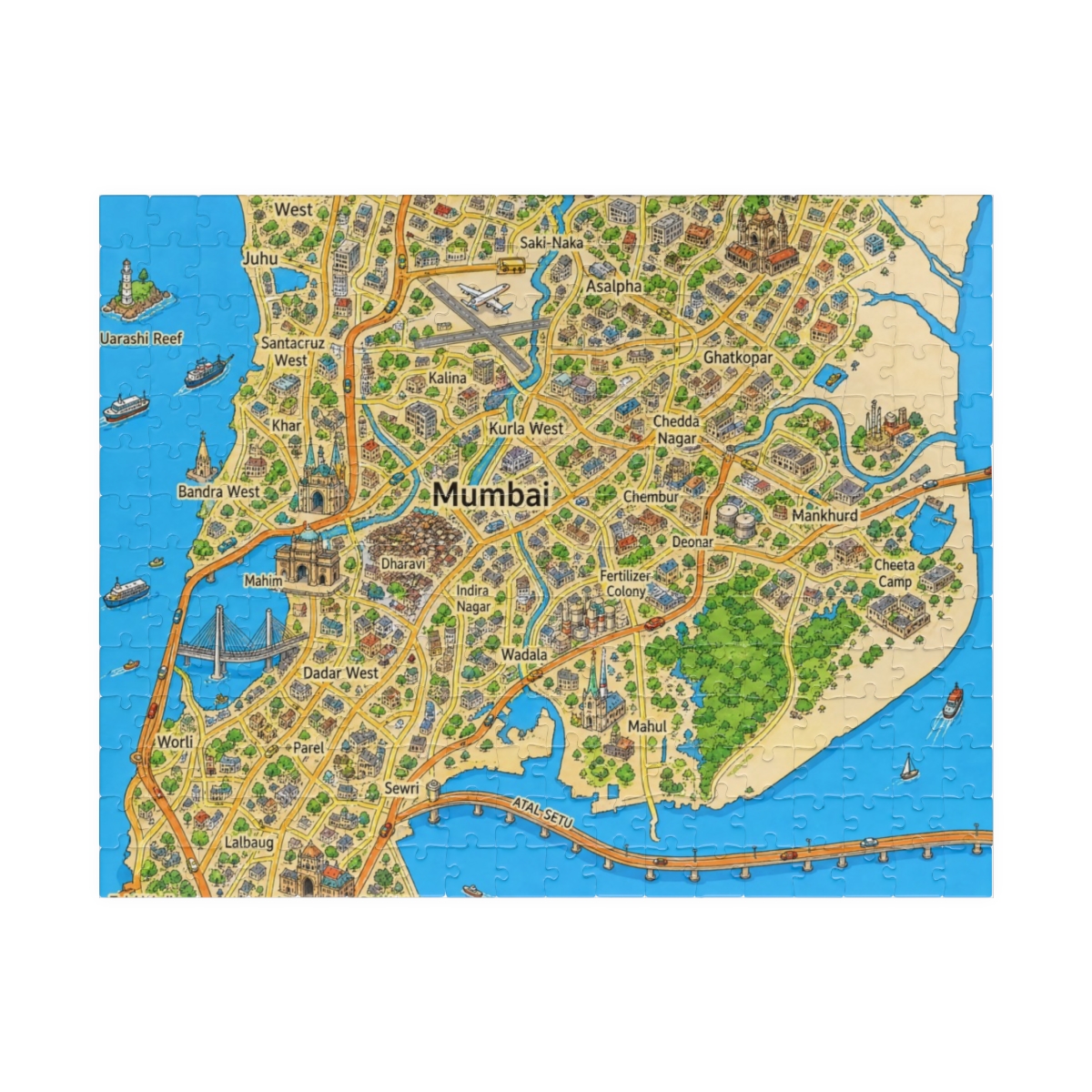 Mumbai map puzzle