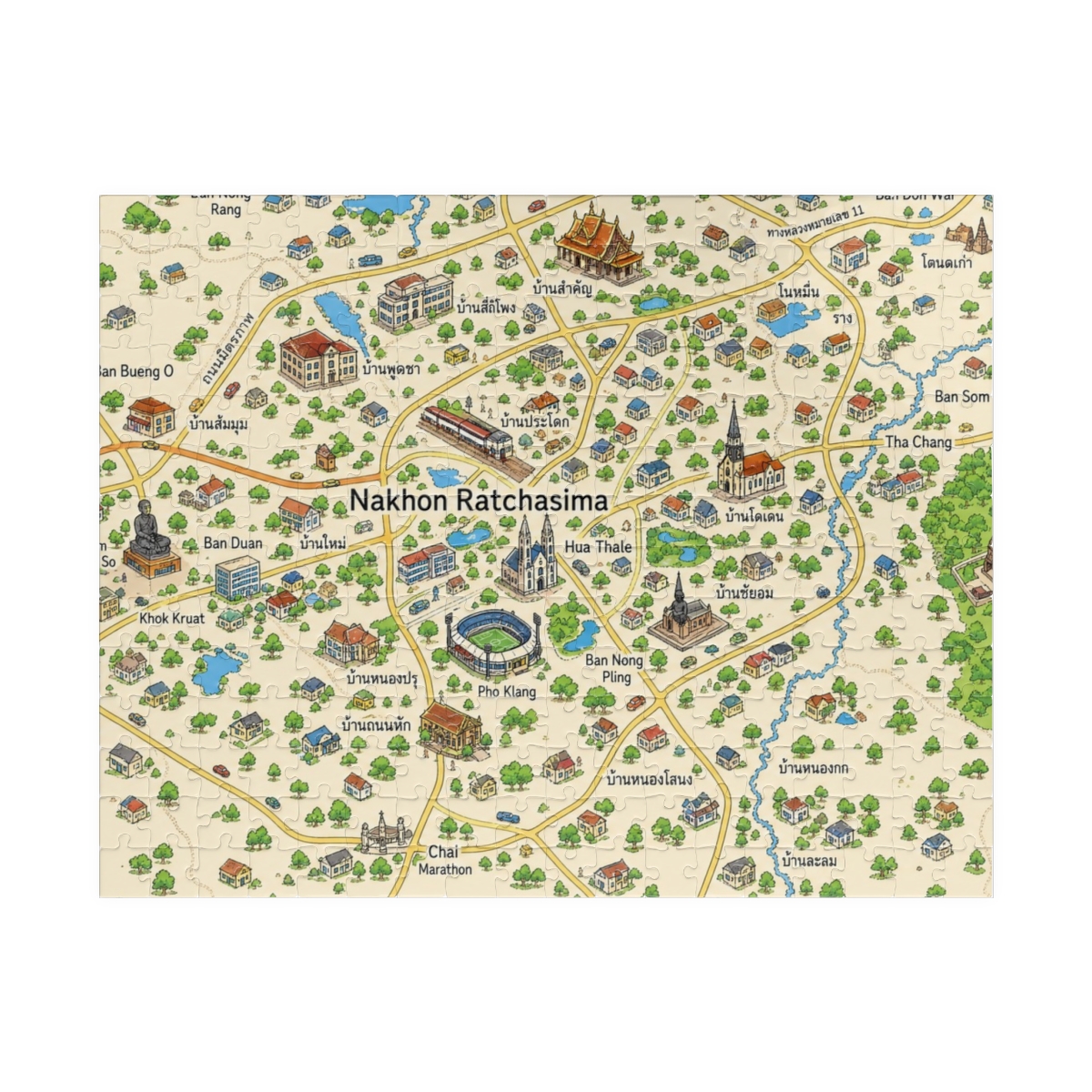Nakhon Ratchasima map puzzle