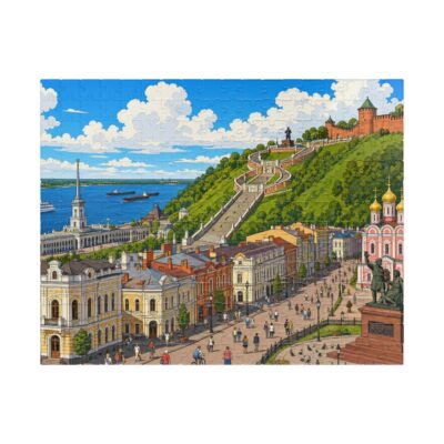 Nizhniy Novgorod — City + Map Puzzle Set