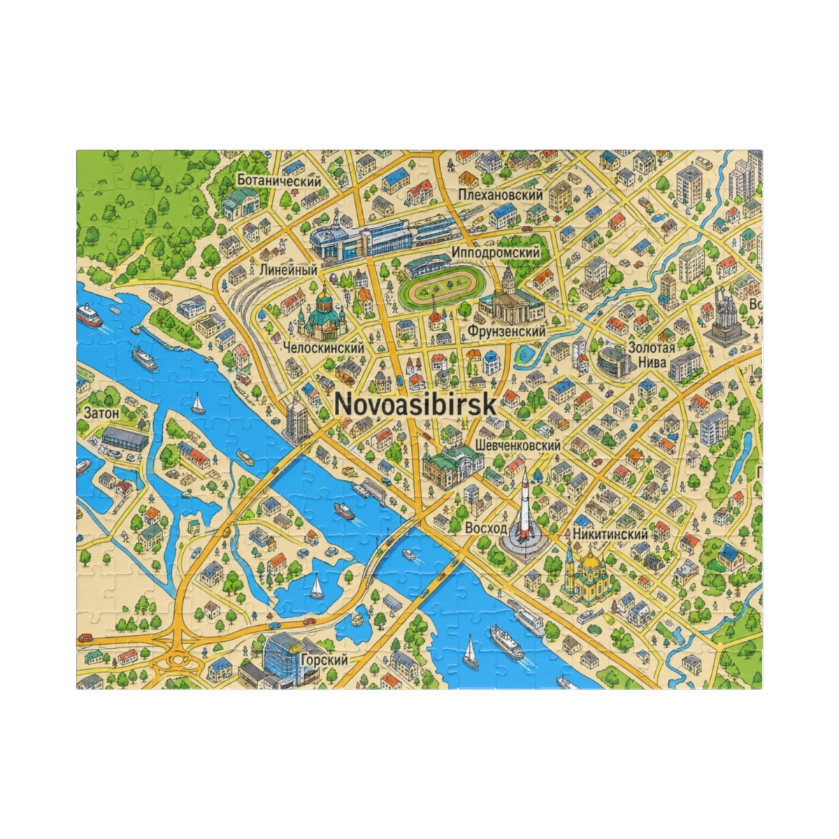 Novosibirsk map puzzle