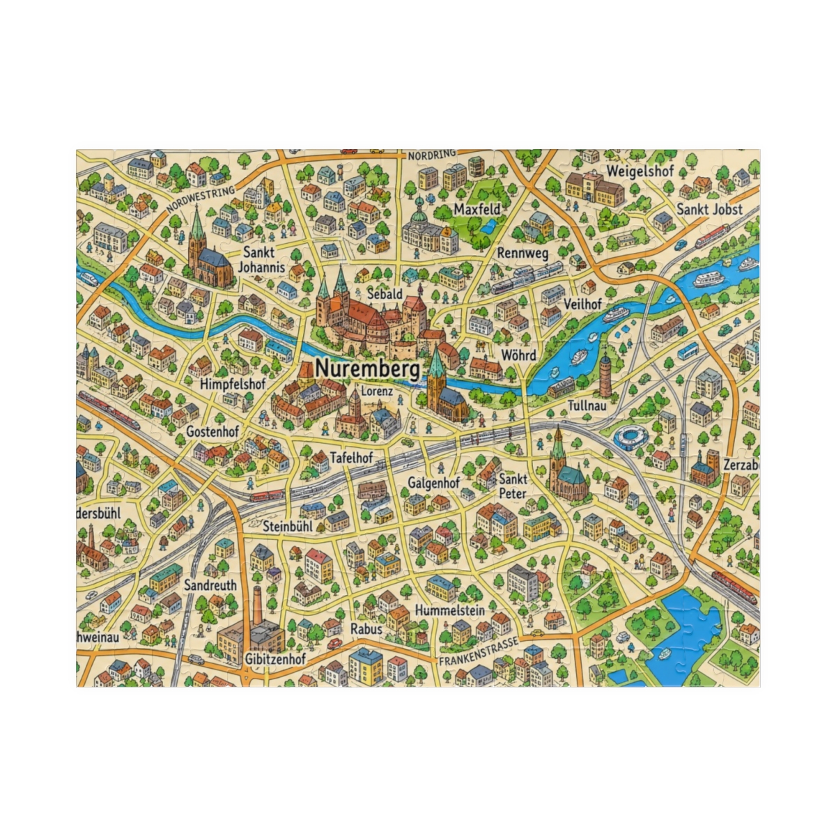 Nuremberg map puzzle