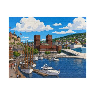 Oslo — City + Map Puzzle Set