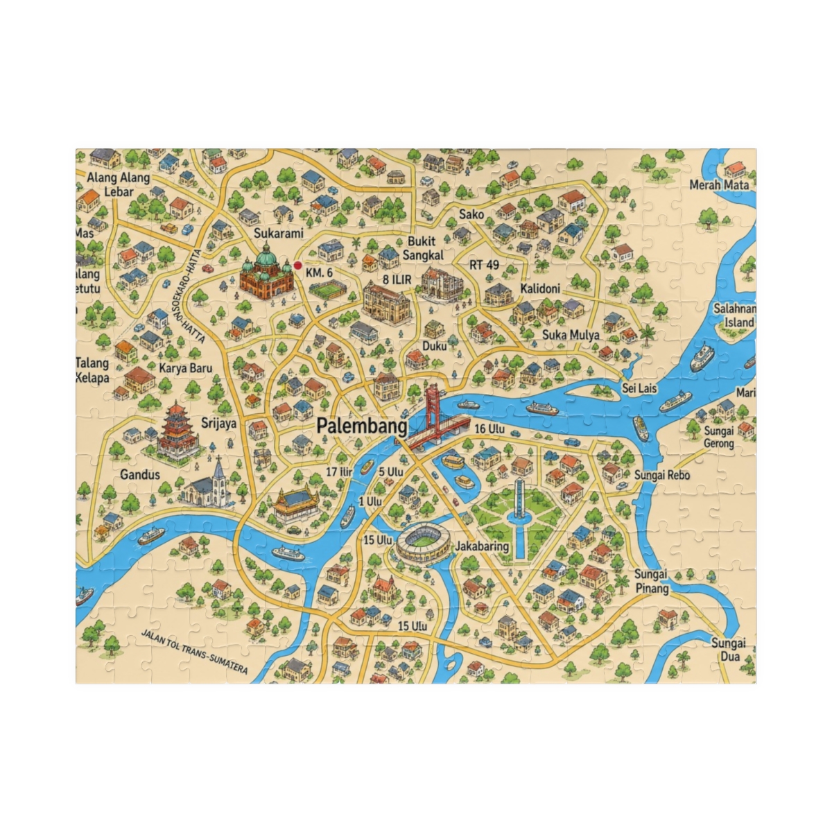 Palembang map puzzle