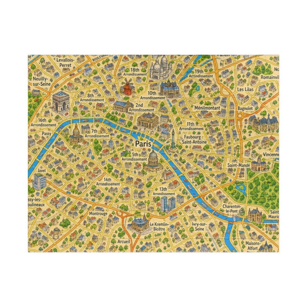 Paris map puzzle