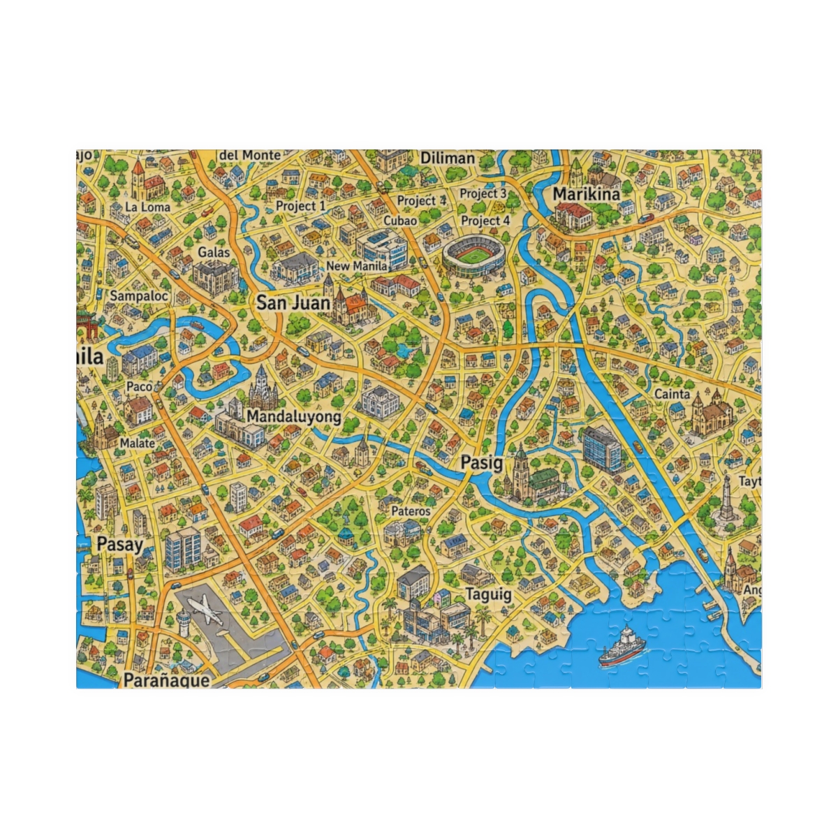 Pasig City map puzzle