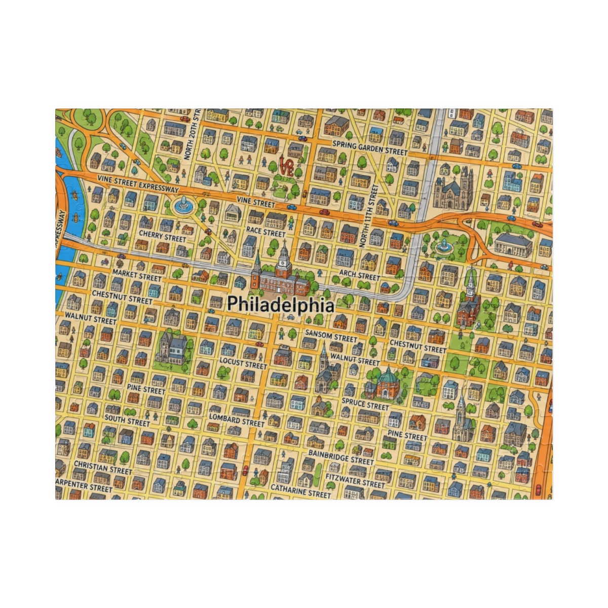 Philadelphia map puzzle