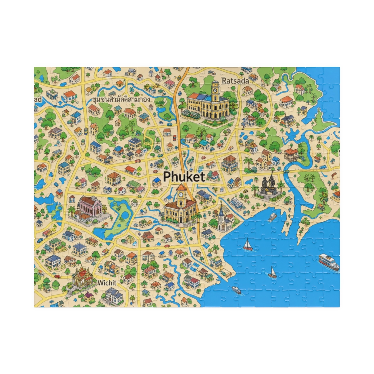 Phuket map puzzle