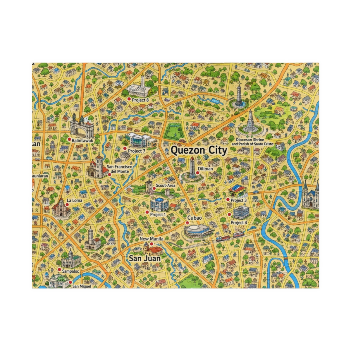 Quezon City map puzzle