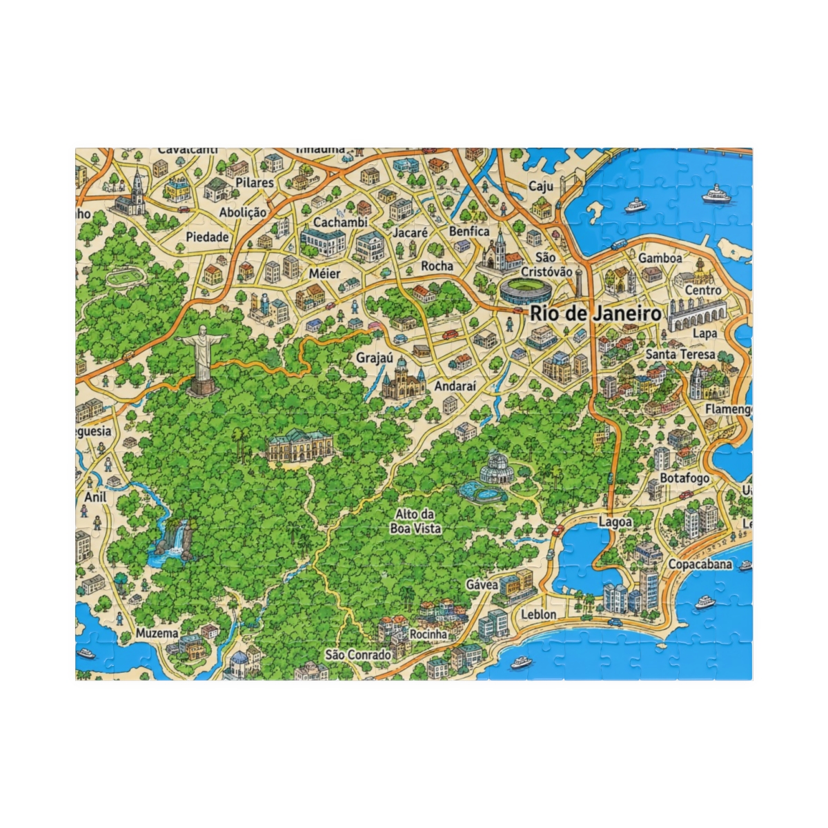 Rio de Janeiro map puzzle