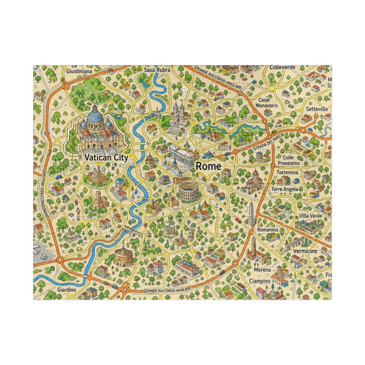 Rome map puzzle