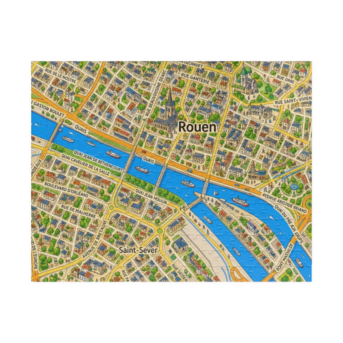 Rouen map puzzle