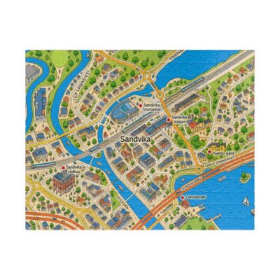 Sandvika — Map Puzzle