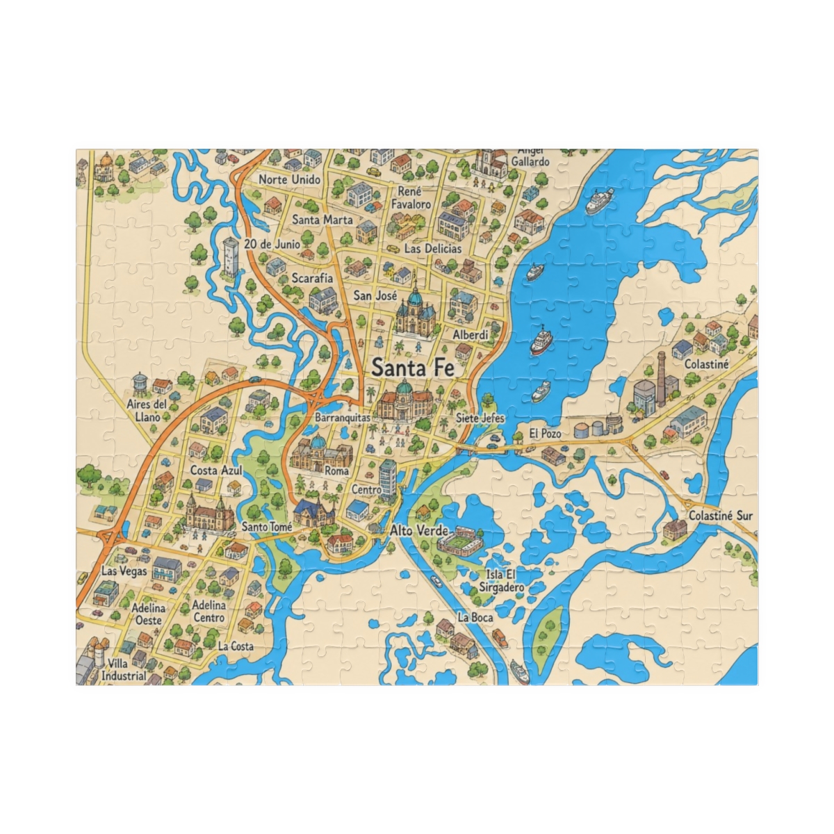 Santa Fe map puzzle